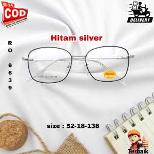 RATNA88 FRAME KACAMATA WANITA RO 6639 KOTAK VINTAGEFREE LENSA PHOTOCROMIC ANTI RADIASI MINUS DAN CYLFREE BOX DAN KAINLAP