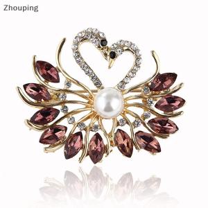 【ZP】 Flash Sale Cute Cute Swan Brooches for Women Wedding Jewelry Vintage Lapel Pins