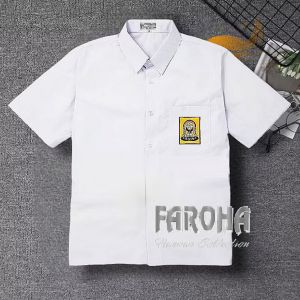 Baju Putih SMP Lengan Panjang Pendek Seragam Sekolah SMP Terbaik Kain Katun Oxford