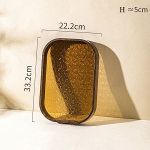 Nampan Plastik Aesthetic Baki Tray /Serbaguna Nampan Estetik Aesthetic /Transparan Baki / Dekorasi Hiasan Rumah Ruang Tamu