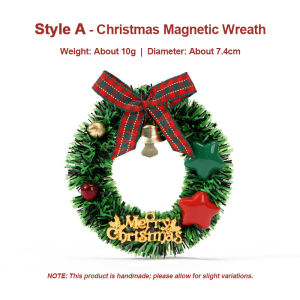 Specool® Christmas Magnetic Wreath Fridge Magnet Mini Artificial Christmas Wreath Decoration Home Decor