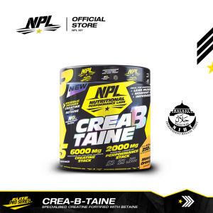 NPL Crea-B-Taine (250g) Anabolic Stacked MonohydrateLean Muscle Mass Performance Strenght Halal Fitness Gym Supplement