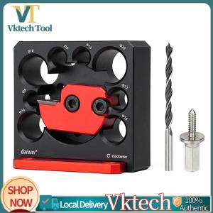 [Vktech]Adjustable Dowel Maker Jig 8mm-20mm Round Tenon Cutter with Carbide Blades Compact with Nail and Drill Woodworking Tool