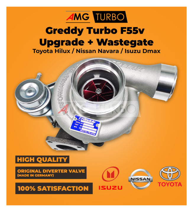 Greddy Turbo F55V + Wastegate - Upgrade Turbo To Toyota Hilux, Nissan ...