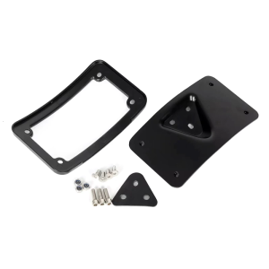 Universal Weatherproof Motorcycle License Plate Holder Mount Bracket with Unique Curved Design for Enhanced Aesthetics