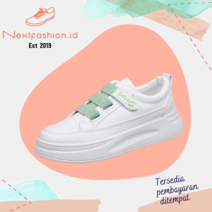 Sepatu Sneakers Kanvas Wanita Kasual Sport Shoes Warna Orange Abu Hijau Nextfashion 210