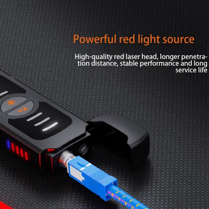 Handheld Optical Power Meter 30MW Fiber Optic Tester Pen VFL Red Light ...