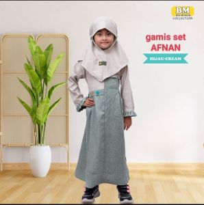 gamis anak perempuan AFNAN by BIN MUSLIM