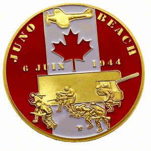 【discount store】Canada D-Day 6th June 1944 Juno Beach Gold Plated Challenge Coin
