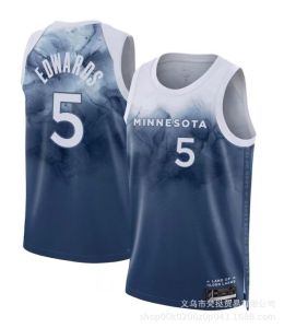 Timberwolves Basketball Jersey Edward 5 No. TIMBERWOLVES EDWARDS#5 No. TOWNS#32/#1 No.