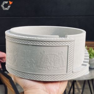 Chậu cây xi măng bậc thang hoạ tiết Trống Đồng Đông Sơn ngang 18.4cm Hàng thủ công mỹ nghê quà tăng cao cấp decor bàn làm việc cây văn phòng