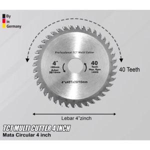 SANGAT TAJAM!! Mata Gerinda Pemotongan Kayu Circular Saw Blade Gergaji Angle Grinder 40 T 4 inch