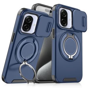 For Samsung Galaxy A07 A06 4G 5G 2025 Case Shockproof Armor Slide Magnetic Casing For SamsungA07 SamsungA06 Ring Stand Protection Phone Back Cover