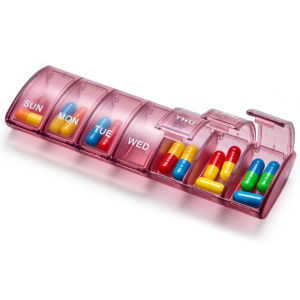 1PC Weekly Pill Case Medicine Planner Vitamin Organizer Box Convenient and Easy to Use X-Large Compartments Travel
