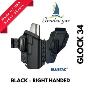 Premium Bluetac Kydex Holster with Spare Pouch for Glock | Flexible Kydex Holster with Spare Pouch (compatible for Glock 17 2219 19X 43 48) | Cash On Delivery | COD Available