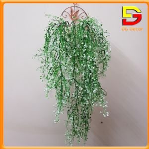 Giỏ Hoa Treo Tường Hoa Giả Decor Cỏ Mây Trang Trí Tường Nhà Sân Vườn Ban Công DC-30