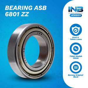 Laker Bearing 6801 ZZ ASB Bearing Roda Push Bike / Balance Bike INB Original ASB INB JEMBER