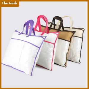 [The Gesh] Transparent Non-woven Pillow Packed Quilt Blanket Zipper Dustproof Storage Bag Household Organizer Bag Tote Bag Various Sizes