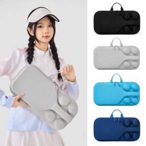 NEXTYOO Portabel Pickleball Racket Storage Bag Fits 2 Paddles And 4 Balls Hard Shell Pickleball Handbag Durable EVA Protective Cover Pickleball Paddle Carrying Case Pickleball Supplies