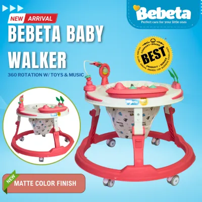 Bebeta Walker 360 Rotation w/ Toys & Music Blue Pink and Green