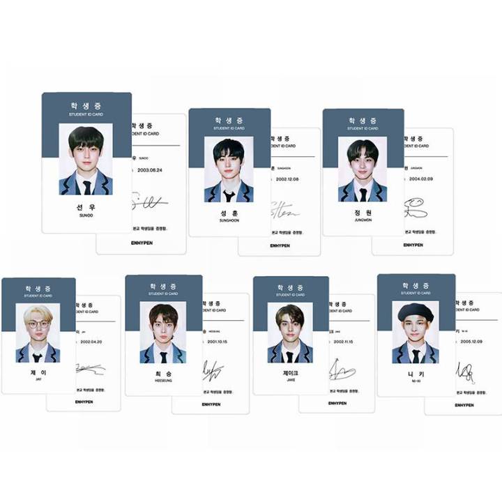 ENHYPEN Student ID Card 2021 ID school card Student ID Card PVC Card  Plastic Card SUNGHOON | Lazada PH