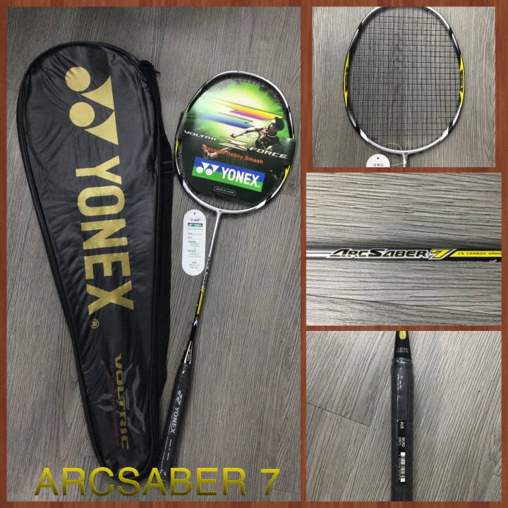 YONEX ARCSABER7 FIBER CARBON BADMINTON RACKET /4UG5 28 lbs /Strings