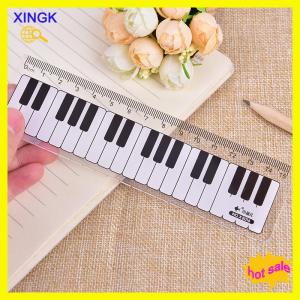 XINGK Creative Piano Keyboard Ruler 15cm 6in Musical Terms Black and White Plastic
