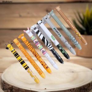 [COD] Biubiuni 2Pcs Multifunctional Erasable Neutral Pens Animal Design Quick-drying Gel Pen Double Ink Color Pens Writing Tool School Supplies