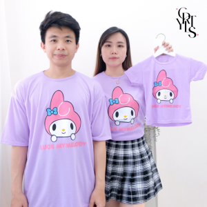 Carotyles Baju Atasan Kaos Couple Keluarga Family Wanita Anak Perempuan Laki Laki Pasangan Oversize Jumbo Lengan Pendek Panjang Korean Style Terbaru Luck Kuro