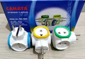 Steker T Multi Arde SNI Colokan Stop Kontak Parallel 3 Lubang T-Arde Paralell