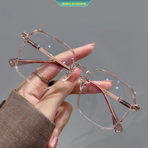 Kacamata Anti Radiasi Frame Tebal Kotak Wanita Pria Lensa Square Replaceable