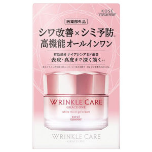 KOSE GRACE ONE Wrinkle Care White Moist Gel Cream/Cream Refill 90g / Essence All-in-One Serum 180m