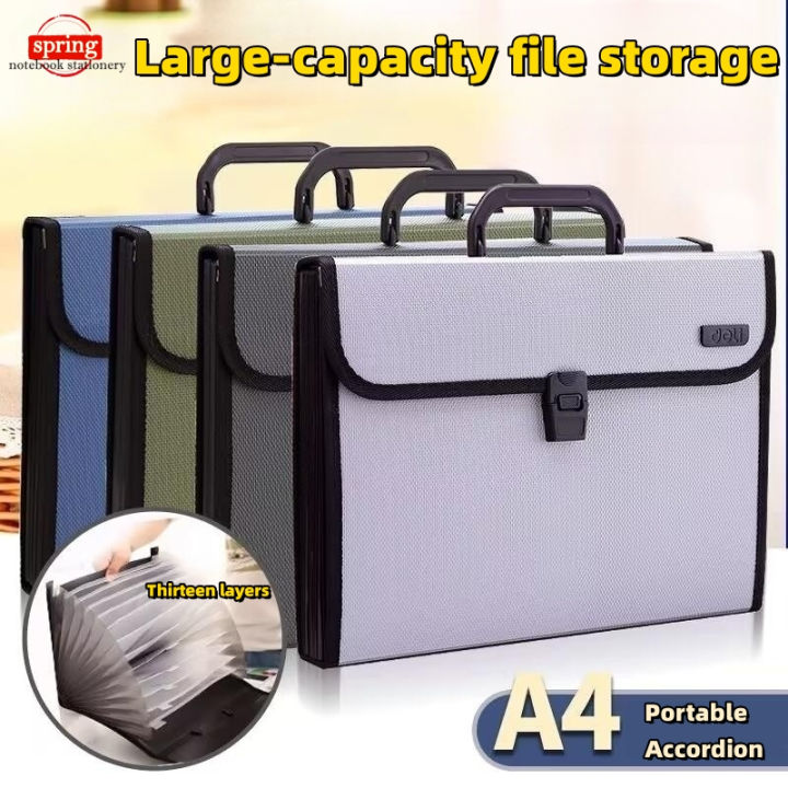 A4 Portable Accordion Expanding File Folder Document Organizer