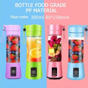 6 Blade Portable USB Electric Fruit Juicer Cup Bottle Mixer Rechargeable Juice Blender Smoothie Maker High Speed