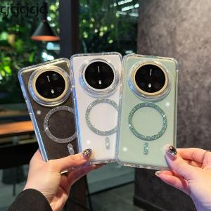 Applicable to Huawei Mate70pro mobile phone case glitter magnetic suction Pura70 high transparency and non-slip all-inclusive 8 protective case premium h260709
