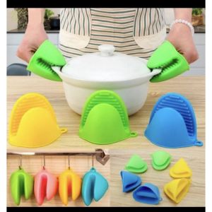 Sarung Tangan Silikon Anti Panas  2PC Penjepit Pegangan Panci Karet Jepitan Panci Silicone T26