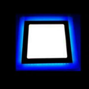 Đèn mâm led panel ốp trần nổiĐèn gắn trần 3 chế độ màu trắng - viền xanh dương