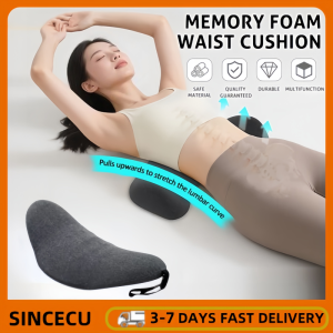 Memory Foam Lumbar Pillow – Washable & Detachable Back Support for Pregnant Women | Rollable Office & Bed Cushion