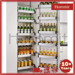 600mm Kitchen Cabinet Tall Pantry Larder Unit Stainless Steel with 12 Baskets