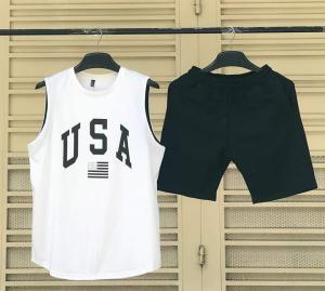 Chỉ 25k/ bộ quần áo. Bộ Quần Áo thun nam 3 lỗ vải thun lạnh siêu mát đủ màu