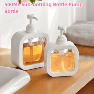 COD【Local Deliver】500ML Sub-bottling Bottle Bathroom soap bottle with pump Dispenser Portable Plastic Press Bottle for Lotion Hand Sanitizer