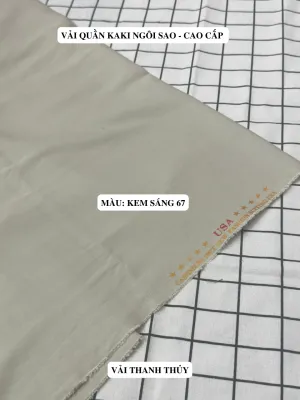VẢI KAKI NGÔI SAO - TRUNG CẤP - BẢNG MÀU 1 (FORM TIÊU CHUẨN) MAY QUẦN NAM CÔNG SỞ