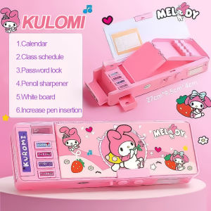 Sanrio Kuromi Multifunction Coded Lock Pencil Case Large Capacity Pencil Box Cute StudentsStationery