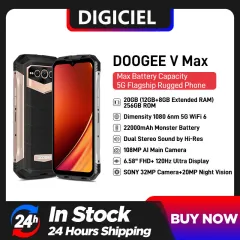  DOOGEE V30 Rugged Smartphone 2023, eSIM Dual 5G 15GB+256GB  Rugged Phone Unlocked, 6.6 FHD+ /120Hz Rugged Cell Phone, Dual Hi-Res  Speakers, Android 12, 108MP Triple Camera, Night Vision, NFC, OTG 