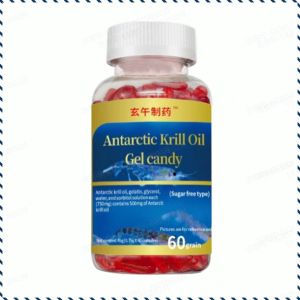 Norwegian HALAL Antarctic Krill Oil Gel Candy Omega-3 Rich with Astaxanthin Deep Sea Krill Fish Oil Supplement for Health Krill Oil Capsules南极磷虾油糖果