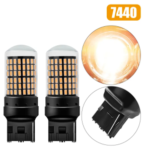 【Pphha】 2 cái 7440 T20 đèn xi nhan cho xe hơi DC 12V W21W wy21w 144 hạt bóng Đèn LED Đèn phanh tự động đèn xi nhan