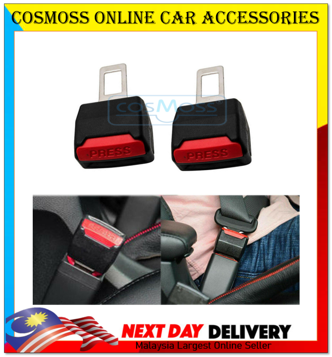 2PCS UNIVERSAL CAR SAFETY SEAT BELT CLIP BUCKLE ADJUSTABLE