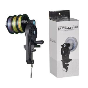 MECOME ไม่ลื่น ที่ม้วนสายเบ็ด แบบกลับไปกลับมา ที่หนีบโต๊ะ ที่เก็บสายรอกตกปลา แบบพกพา ปรับได้ ที่เก็บสายเบ็ด กลางแจ้ง