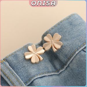 Adjustable Waist Buckle Detachable Metal Tighten Waist Button for Women Skirt Pant Jeans Waist Clip