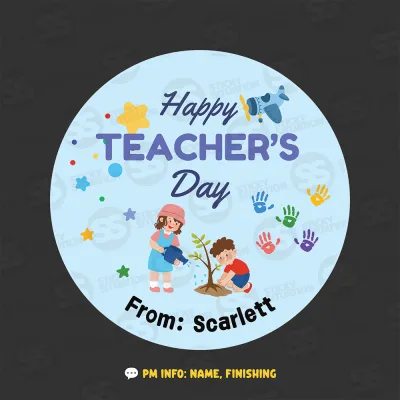 Teachers Day Stickers Personalized Custom Name Labels Teacher Gift Sticker Goodie Bag Labels Appreciation Gift Stickers